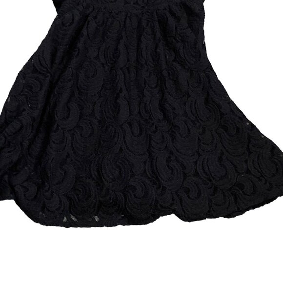 Free People Dress Womens 6 Black Lace V Back Sleeveless Mini TURN TIME BACK Y2K - Picture 11 of 16